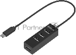 USB-концентратор Buro BPH-C-1906, USB-C, USB 2.0 4 порта, USB