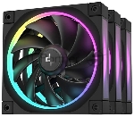 Комплект вентиляторов для корпуса DEEPCOOL FL12-3 IN 1 черный, 120 мм, 2150 об/мин, 32 дБ, 4 pin