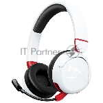 Гарнитура HyperX Cloud Mini белый, беспроводная + проводная, Bluetooth, до 25 ч, совместимость с PS5, Xbox