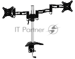 Кронштейн для мониторов Cactus CS-VM-D08-AL серебристый 13"-27" макс.8кг настольный поворот и наклон