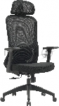 Кресло компьютерное Cactus CS-MC515-BK черный, сиденье черный, сетка/ткань, с подголов. крестов. пластик, пластик черный
