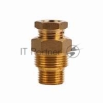 Сальник с двойной резьбой 1/2 и 3/4 для ввода кабеля в трубу PROconnect