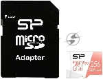 Флеш карта microSD 256Gb Silicon Power Superior A1 microSDXC Class 10 UHS-I U3 100/80 Mb/s (SD адаптер)