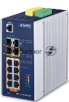Коммутатор PLANET IGS-5225-8P2S2X, 8×1 Гбит/с PoE+ + 2×1 Гбит/с SFP + 2×10 Гбит/с SFP+, управляемый