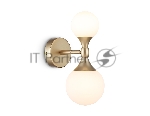 Настенный светильник Ambrella light LH51053/2 GD/FR золото/белый матовый G9*2 max 28W 120*195*300