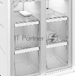 Холодильник Hotpoint HFP4 480I X нержавеющая сталь трехкамерный 300/150л морозилка снизу, No Frost, Side by Side, вид 4