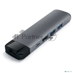 Хаб USB Satechi Aluminum Pro Hub with Ethernet для 2016/2017 MacBook Pro 13” и 15”. Цвет серый космос.