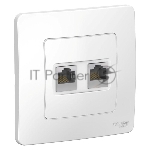 Розетка компьютерная 2-м СП Blanca RJ45 кат.5e бел. SchE BLNIS045451