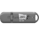 Флешка USB MORE CHOICE МФБ64 Grey (4620202558725), 64GB, USB 2.0, R/W 15/6, серый