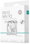 Вентилятор корпусной DeepCool FD12 WH V2 белый, 120 мм, 500-2500 об/мин, 32.32-35.66 дБ, 4 pin PWM, без подсветки