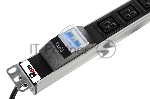Блок силовых розеток Rem Rem-16, IEC 60320 С19 х 6, вход Schuko, шнур 3 м, 45х484х45 мм (ВхШхГ), 16А, автомат