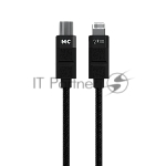 Дата-кабель MORE CHOICE (4620202555021) K87ia USB 3.0A PD 27W для Lightning ng 8-pin Type-C - 1м, черный