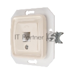 Розетка телефонная Kranz DEA RJ11 с/у мех. бежевый