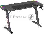Стол игровой Cactus CS-GTZ-BK-RGB столешница ДСП, черный каркас черный