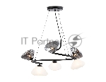 Светильник Ambrella light LH15003/6 BK/FR/SM черный/белый матовый/дымчатый G9*6 max 40W D630*1150