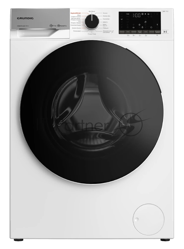 Стиральная машина Grundig GW7P510447W белая, загрузка фронтальная 10 кг, 1400 об/мин, класс A