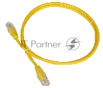 Патч-корд TWT UTP cat.5e, с заливными колпачками, 1.5 м, желтый