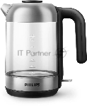 Чайник электрический Philips HD9339/80 1.7 л, 2200 Вт, прозрачный (корпус: стекло)