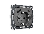 Комплект механизма электрической розетки OMEGA Антрацит серый 2USB A+C 20W (быстрая зарядка) с/з QUANT (OP6600, VM160) MO660010