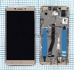 Дисплей для Asus ZenFone 3 Laser ZC551KL золотистый с рамкой