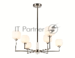 Люстра Ambrella light LH53001/6 SN/FR сатин никель/белый матовый G9*6 max 40W D690*680