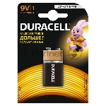 Элемент питания алкалиновый "крона" LR MN 1604/6LR61 ВР-1 (блист.1шт) Duracell 754