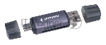 Кард-ридер Gembird FD2-MSD-6/серый/TF/Micro-SD/Micro-SDHC/Micro-SDXC/SD/USB Type-C/USB (OTG)/алюминий