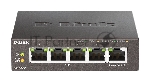 Коммутатор D-Link DGS-1005P/B3A, 5×1 Гбит/с, неуправляемый