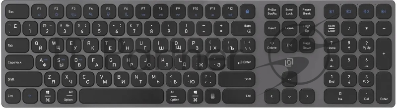 Клавиатура Oklick K867W беспроводная, Bluetooth, радиоканал, серый
