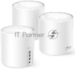 Бесшовный Mesh роутер TP-Link Deco X50(3-Pack) AX3000 10/100/1000BASE-TX (упак.:3шт)