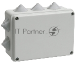 Коробка КМ41242 распаячная Iek UKO10-150-110-070-K41-55 для о/п 150х110х70 мм IP55 (RAL7035, 10 гермовводов)