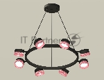 Светильник Ambrella light XB9198251/8 SBK/PI черный песок/розовый GX53 (C9198, N8486)
