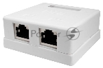 Розетка компьютерная Suprlan 10-0308-1 наклад. RJ45 2 кат. 5E FTP белый