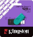 Флешка USB Kingston DataTraveler Exodia S (DTXS/128Gb), 128Gb, USB 3.2 Gen 1, R/W 150/60, бирюзовый/черный