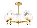 Светильник Ambrella light TR3154/5 GD/CL золото/прозрачный E27/5 max 40W D630*460