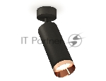 Светильник Ambrella Light SBK/PPG черный песок/золото розовое полированное MR16 GU5.3 (A2210, C6343, N6135)