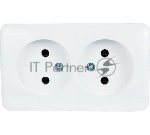 Розетка 2-м ОП Viola 16А IP20 без заземл. белый LEZARD 751-0200-128