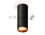 Светильник Ambrella Light XS6343005 SBK/PYG черный песок/золото желтое полированное MR16 GU5.3 (C6343, N6124)