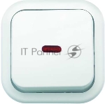 Выключатель Кунцево-Электро 1-кл. ОП Валентина 10А IP20 А16-054 с индик. белый