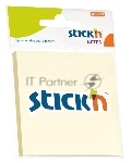 Блок самоклеящийся бумажный Stick`n 21198 76x76мм 100лист. 70г/м2 пастель желтый европодвес