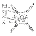 Кронштейн ONKRON/32-55" макс. 400x400, 2 колена, наклон -5º+8º, поворот 180º макс, от стены 55-500мм, белый