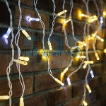 Гирлянда Neon-night "Айсикл" 4,8х0,6 м, с эффектом мерцания, белый ПВХ, 176 LED, теплый белый, 230В