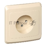 Розетка 1-м СП Этюд 16А IP20 без заземл. крем. SchE PC16-001K