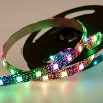 Лента LED с USB коннектором 5 В, 10 мм, IP65, SMD 5050, 60 LED/m, цвет свечения RGB