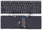 Клавиатура для ноутбука Lenovo G505s Z510 S510 черная с подсветкой c серебристой рамкой