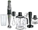 Блендер погружной Braun Multiquick 9 MQ9147X черный, 1200 Вт, плавная регулировка, турбо