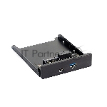 Планка USB на переднюю панель Exegate U3H-617, 3,5", 1*USB3.0+1*TypeC, черная, подсоед-е к мат. плат