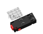 GL1108 BK черный коннектор питания прямой с соединителем для шинопровода в натяжной потолок Magnetic 220V  68*28.5*18