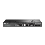 Коммутатор TP-Link JetStream 24-port Gigabit L2/L2+ Managed Switch with 4 SFP slots, support SDN controller, abundant L2/L2+ features, 1U rack mountable, full managed via web UI/CLI/Console/SSH/Telnet/SNMP.