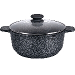 Кастрюля Maunfeld GRETA MF24GRTT01CR из литого алюминия со стеклянной крышкой, 24 см, 4 л